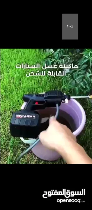 طرمبة ماكنة قذف الماء بضخ عالي وقوي لتنظيف عميق ومريح لهيكل السياره