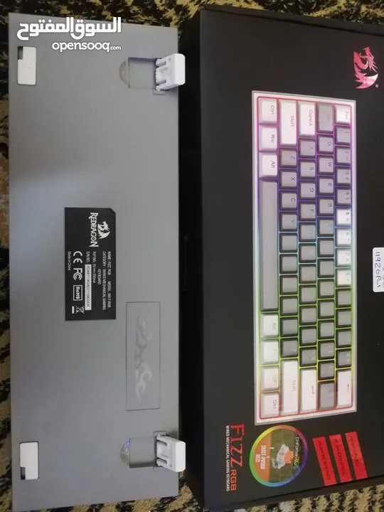 Redragon k617 fizz white 60%