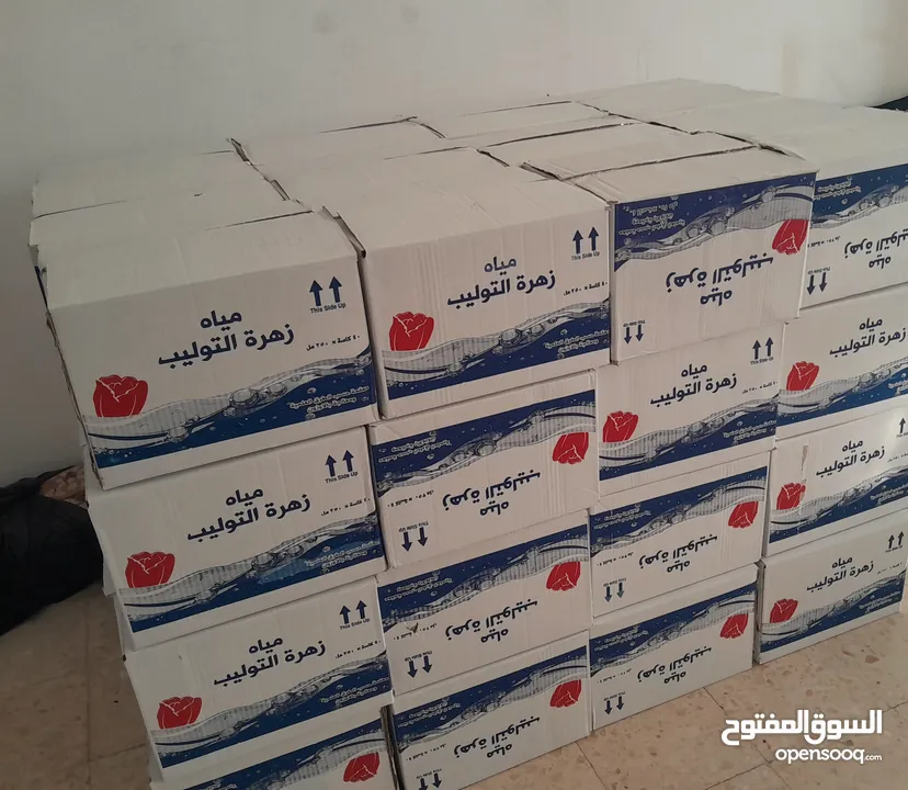 مياه زهرة التوليب الكاسه 250 ميلي عدد الكاسات في الكرتون 40 مياه زهرة التوليب