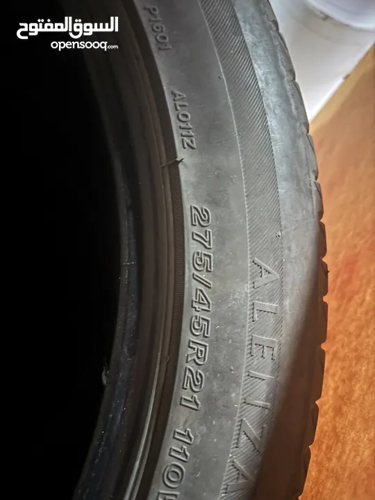 275/45/21 Bridgestone Allenza tyres