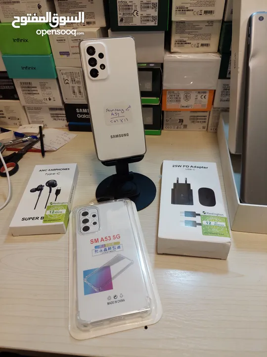 اخو الجديد Samsung A53 5G رام 12 و 16 جيجا 128 و 256 بدون كرتونه هدية كفر ولزقة وشاحن الاصلي وتوصيل