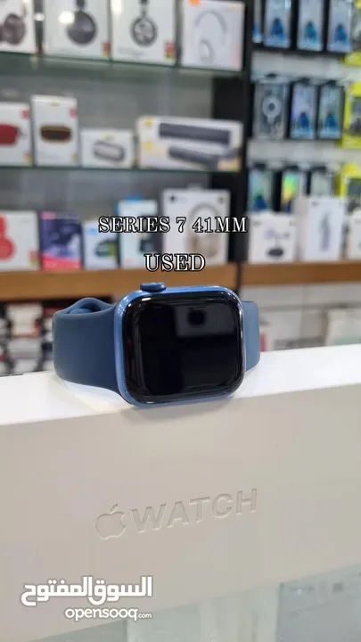 Apple watch Series 7 41MM مستعمل بحالة ممتازة أبل واتش ساعة ذكية