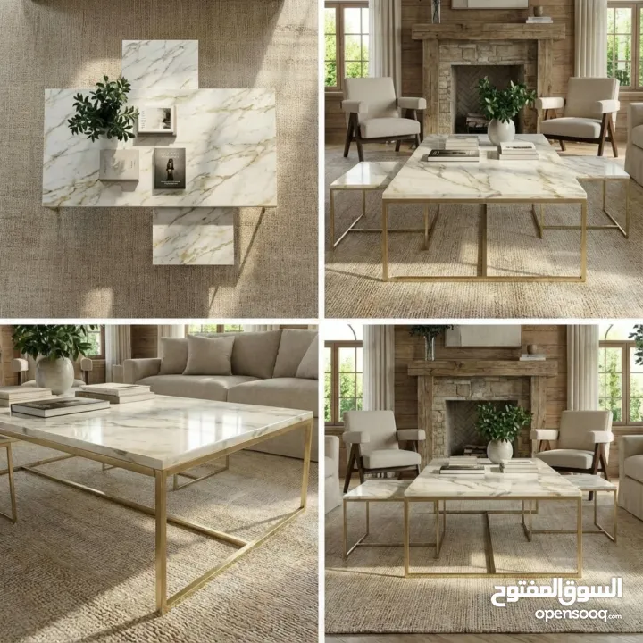طاولة وسطية رخامية فاخرة