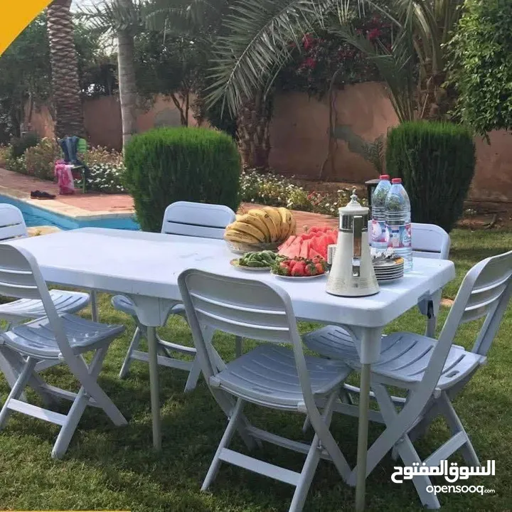طاولة العزايم بتزبط داخلي وخارجي سعر الطاولة لحال والكرسي لحال