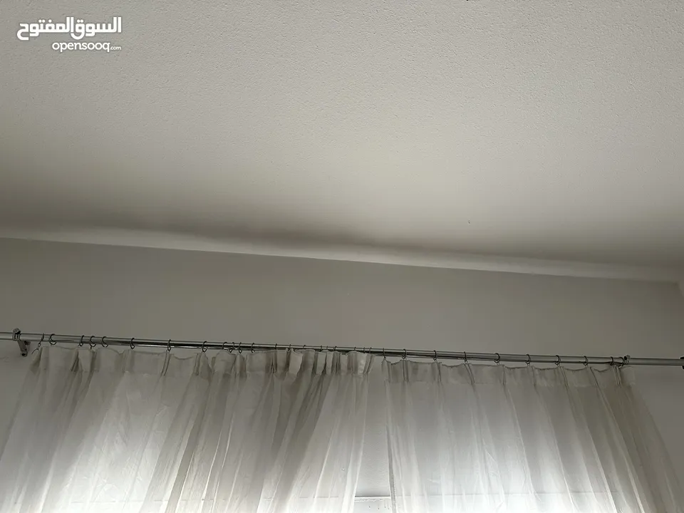 جسرين جداد استعمال شهر مع البرادي  2 new curtain rods with the curtain