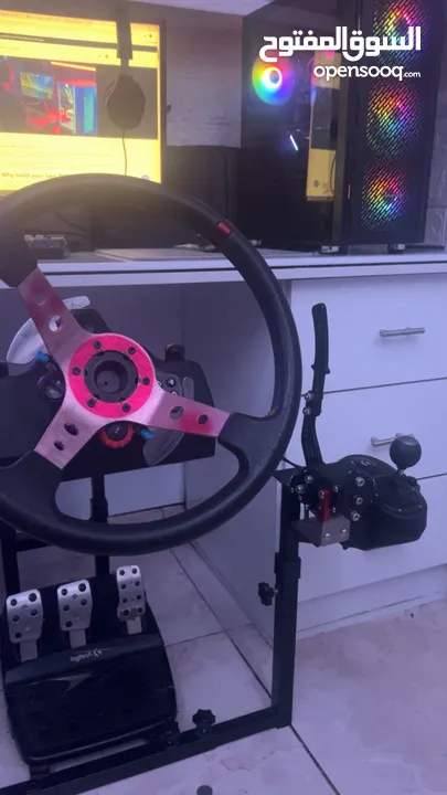 Steering wheel Logitech G29 محاكي طبق الاصل دركسون مع هاند بريك و جير الأصلي
