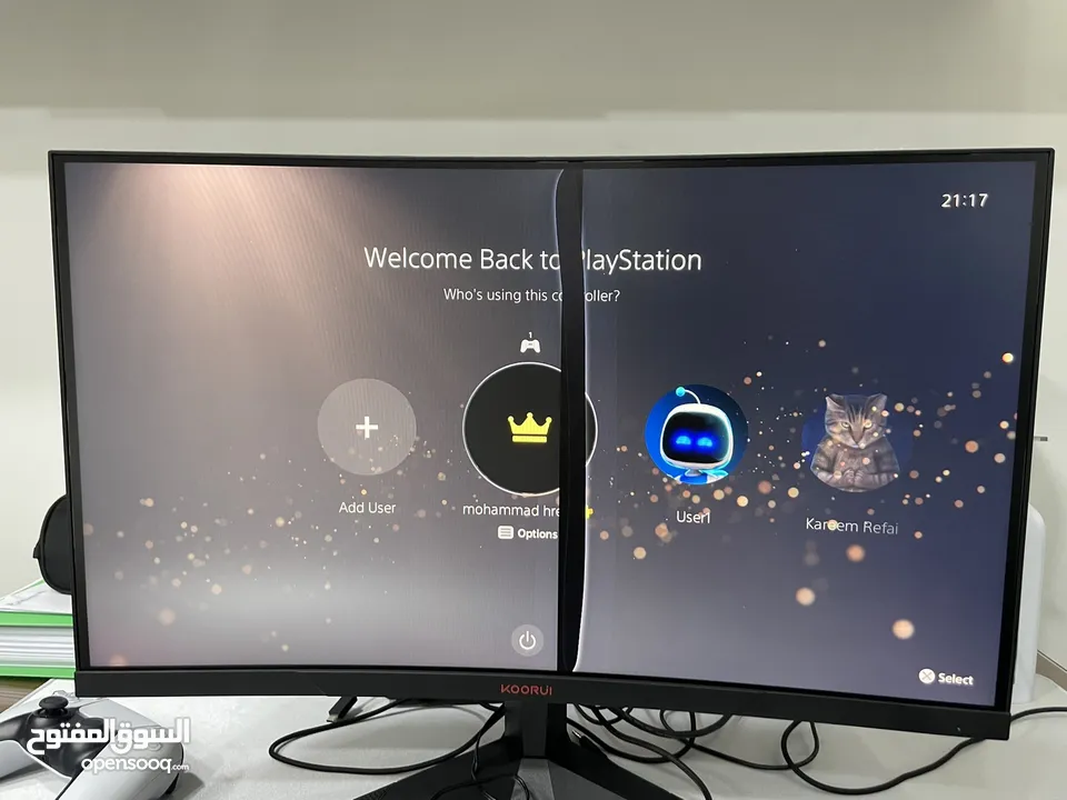 شاشه كيرف بكسر بسيط ممكن علاجه بسهوله 165 Hz