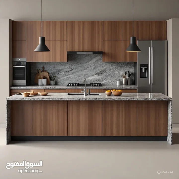 مطابخ المنيوم كامله واكسسواراتها  احدث التصاميم واعلي جوده وسرعه في التنفيذ