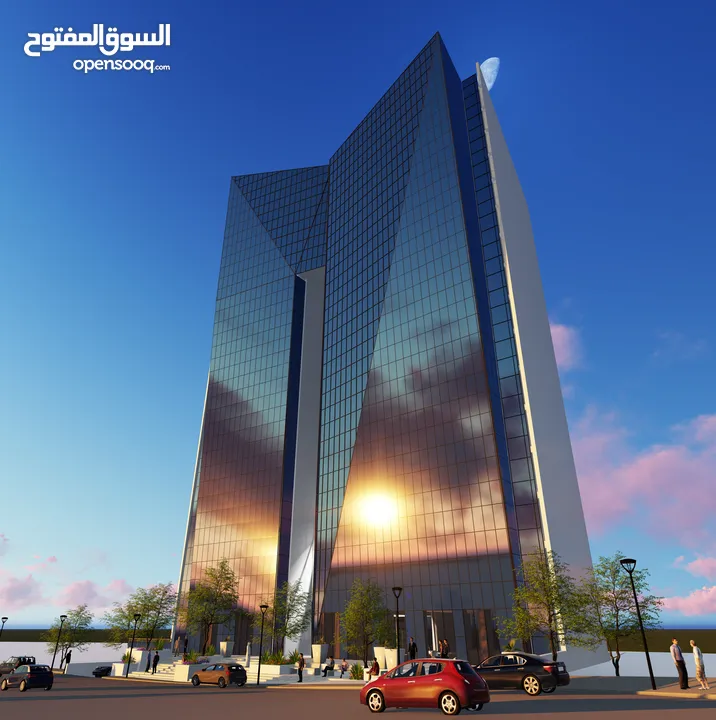 مكاتب للبيع في برج النبالي و الفارس  في الارسال سنتر بالقرب من برج عمار بمساحات تبدا من 45 متر مربع