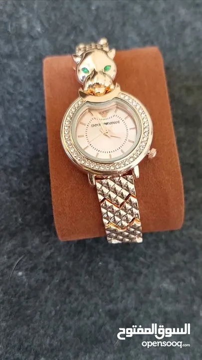 ساعة Emporio Armani فخمة بتصميم فهد ، GUESS