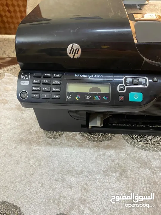 طابعة hp officejet 4500  تدعم التصویر اللوني وسکانر ممتازة مستعملة تدعم التصوير ونسخ الصور متوفرة