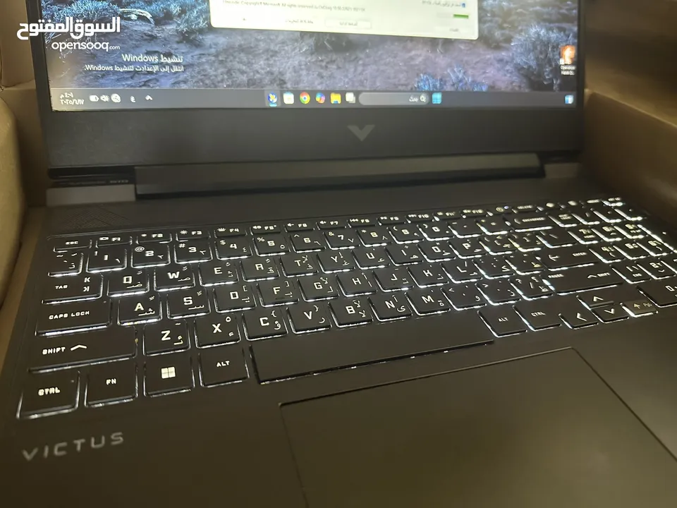 لابتوب hp victus جيمينج كرت شاشة rtx3050 ti بحالة ممتازه سعرر حرررق