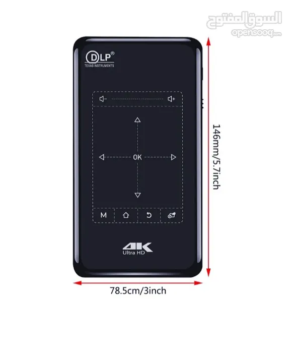 مبني بروجكتر جديد بحجم الموبايل SMART / WIFI  / 4K درجه وضوح عاليه جدا جدا وارد أمريكا POKET PROJECT