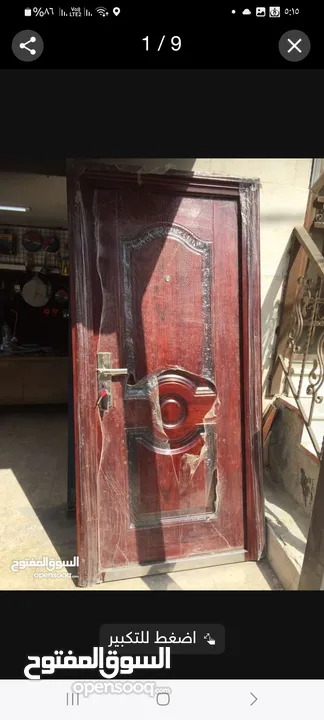 أبواب أمان حديد صيني ثقيل مترين في متر ومترين في متر وربع