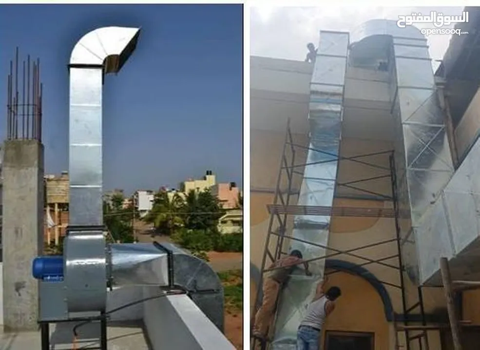 Stainless steel commercial kitchen equipment & exhaust Duct
