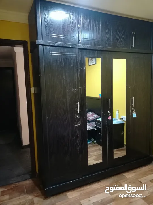 Heavy wood cupboard and bed