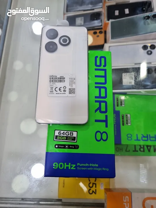 مستعمل ايام smart 8 و Go 2024 رام 6 ججيا 64 و 128 أغراضة والكرتونه متوفر توصيل
