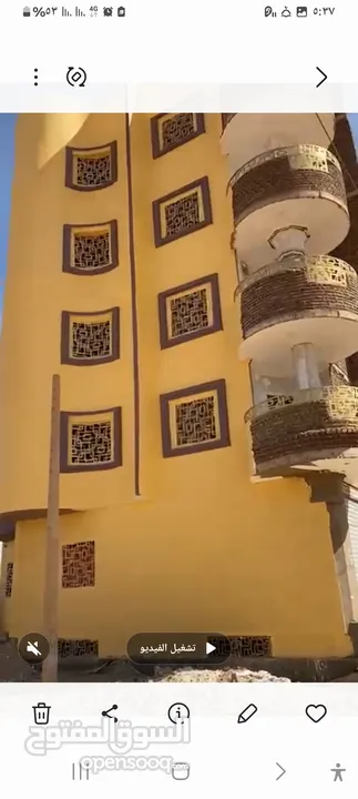 عمارة في سوق ليبيا قندهار مصممة ل7طوابق مشطبة 5 طوابق  بها بدروم كل طابق  بها 4 شقق تصميم اسانسير وس