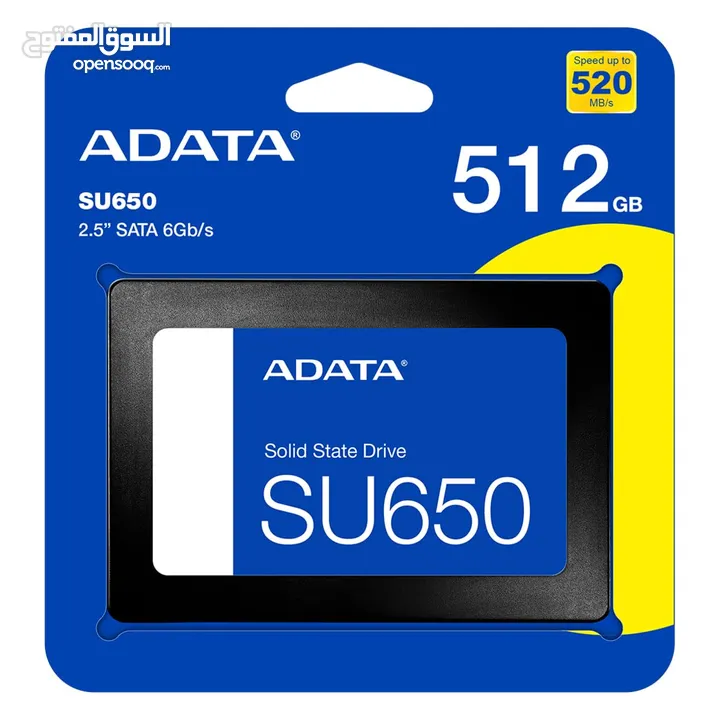 هارد دسك اس اس دي دي داخلي لأجهزة الكومبيوتر 256GB ADATA SU650 3D NAND 15X GAMING SSD