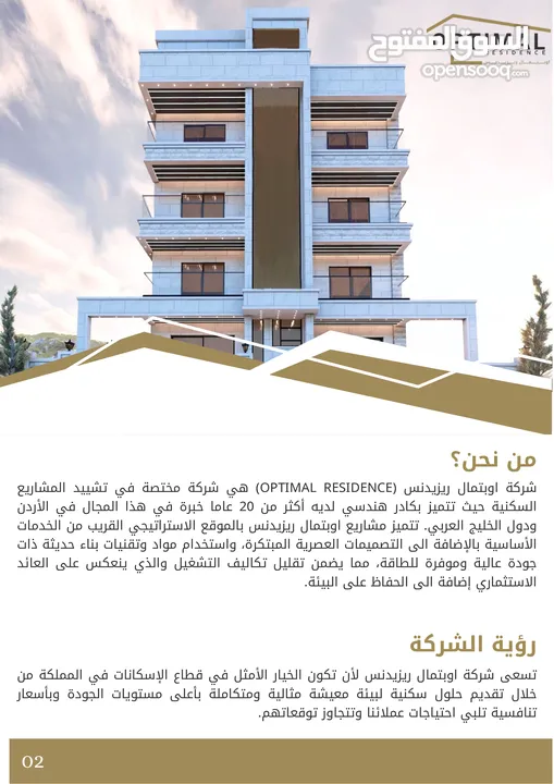 شقق فاخرة وعصرية للبيع، مرج الحمام، مساحات من 135م2 الى 173م2 ( المشروع 8 شقق فقط)