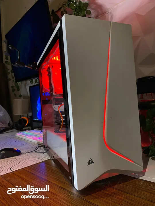 كمبيوتر ألعاب مكتبي – i5 / كرت GTX1060 6GB / رام 16GB / تخزين SSD+HDD / كيس CORSAIR RGB