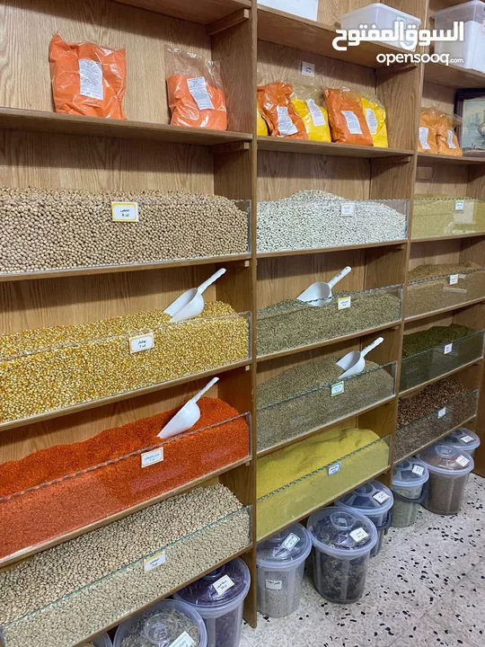 ديكور أثاث محل تاجر مكسرات نابلس