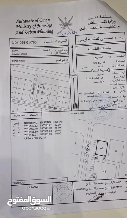 أرض سكنية تجارية للاستثمار ف ولاية بركاء الصومحان الموقع ع الشارع والمكان ممتاز ونشط