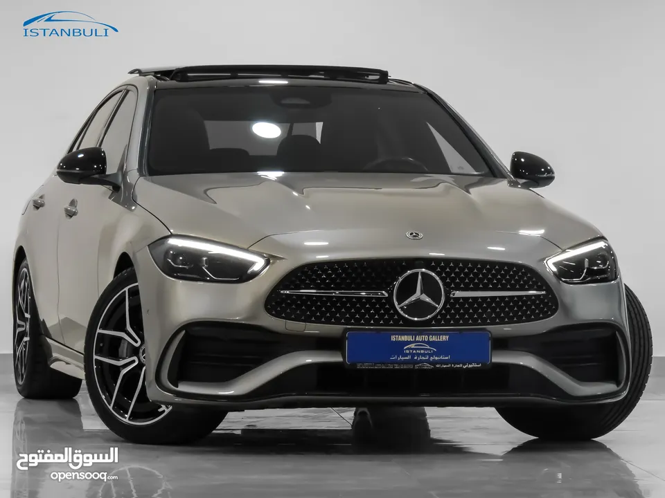 C200 2023 AMG وارد و كفالة الوكالة فحص كامل لون شمبين