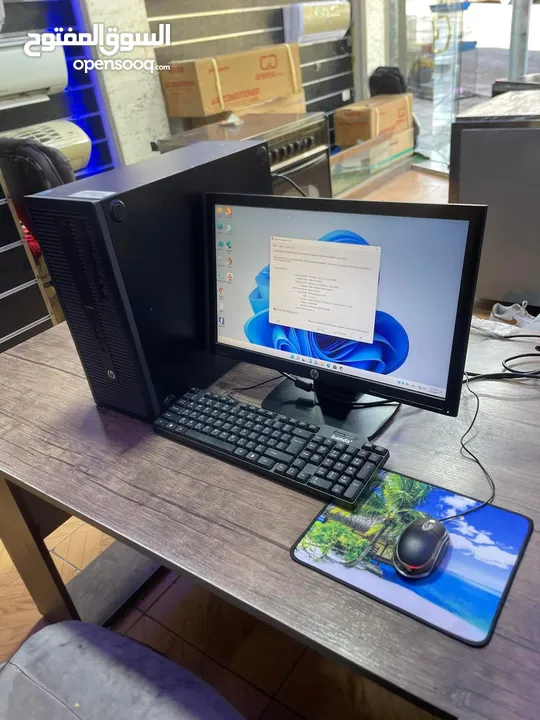 PC HP Core i7-4456 كامل مكمل مع شاشة و كيبورد و ماوس ويرليس جداد