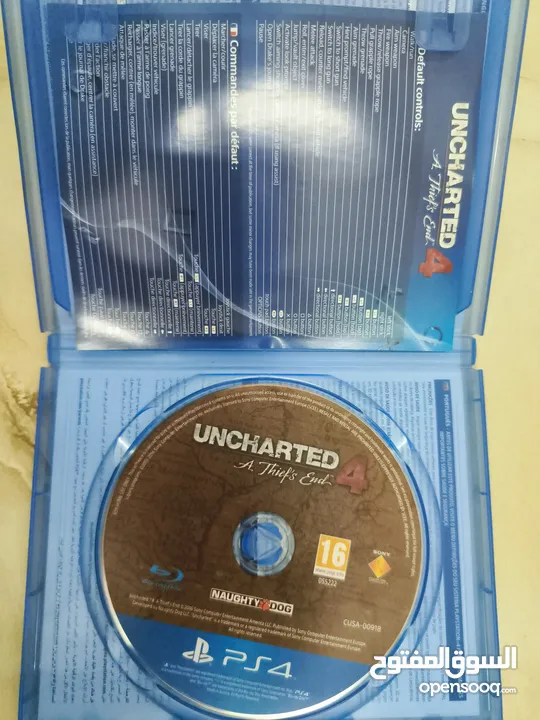 for Sell Used for PS4 , two CD  no scratches, Uncharted 4 and fifa 19 price for two  CD only 8 BD