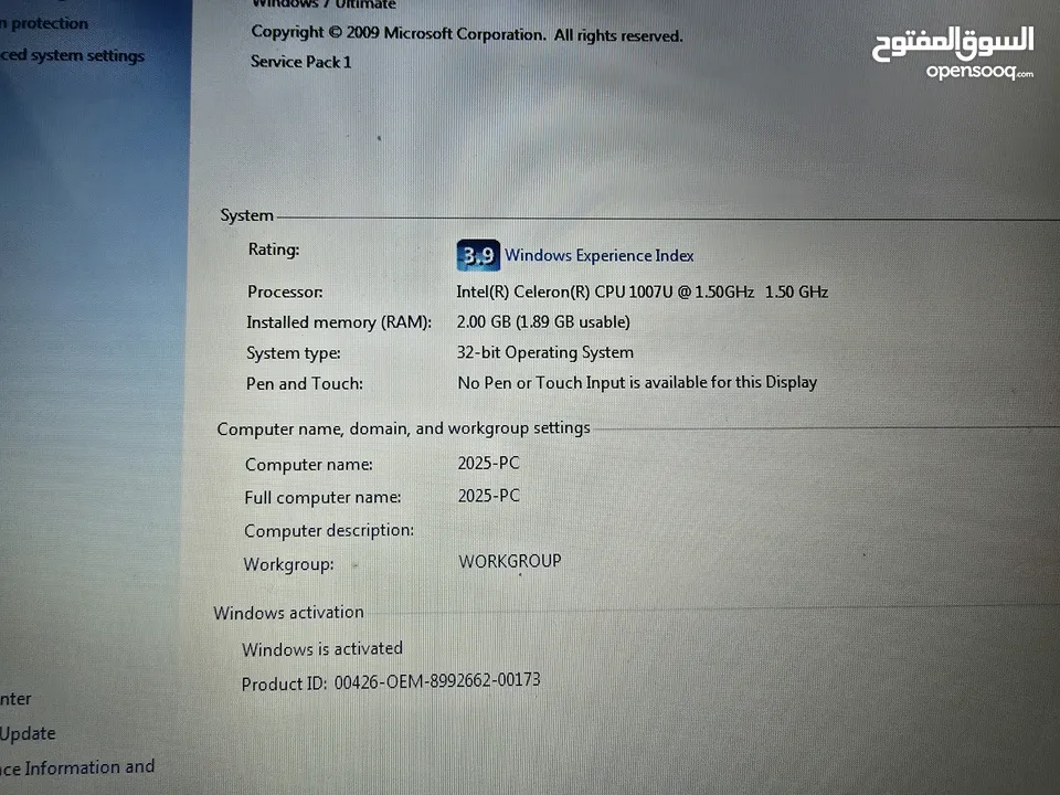 ASUS  لابتوب للبيع – 150 شيكل فقط