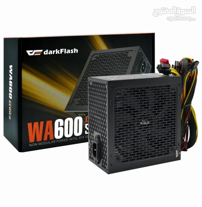 باور سبلاي - مزود طاقه لأجهزة الجيمنج 600 واط حقيقي DARKFLASH WARCRAFT 600W GAMING POWER SUPPLY