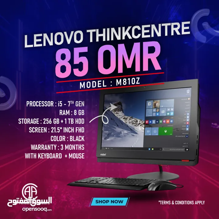 LENOVO THINKCENTRE MODEL : M810Z AIO  DESKTOP - USED