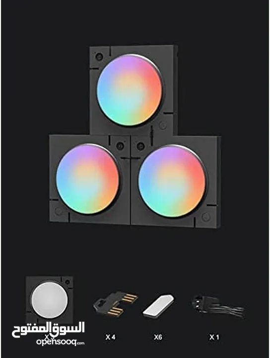 Lifesmart Cololight MIX KIT (3 قطع) ، مصابيح LED RGB ، يدعم نظام التشغيل iOS و Android ، اتصال WIFI