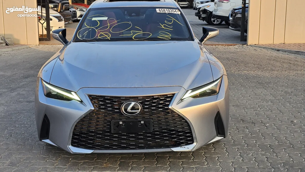 Lexus IS300 Model 2022 Color Silver interior Red USA Used cars This is have small accident