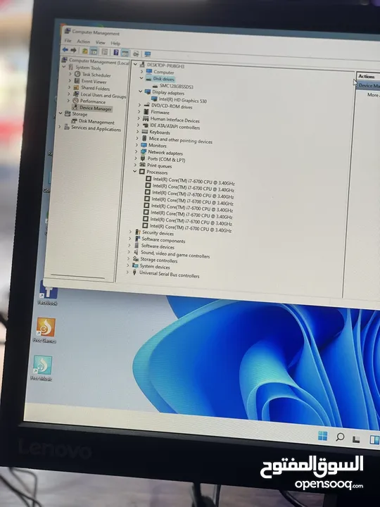كمبيوتر LENOVO بجلاتينه Core i7GEN 6 مع شاشة كبيره سعر 170