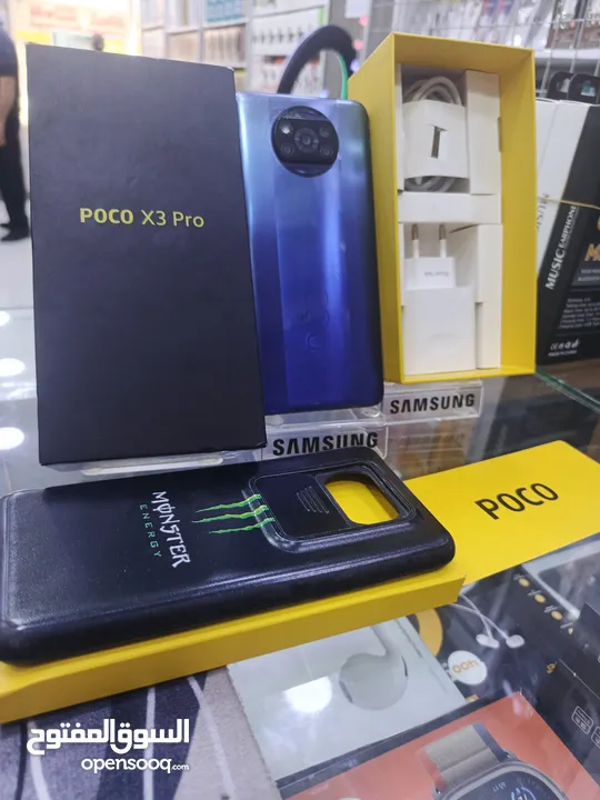 جهاز  مستخدم نظيف 256g 16ram Poco x3 pro سفاح الألعاب كامل اغراضو