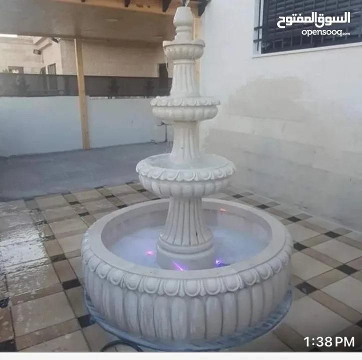 ديكورات حجر نوافير شلالات مغاسل فير بليس باربكيو ديكورات شبابيك ومداخل دربزينات ومشربيات اعمده