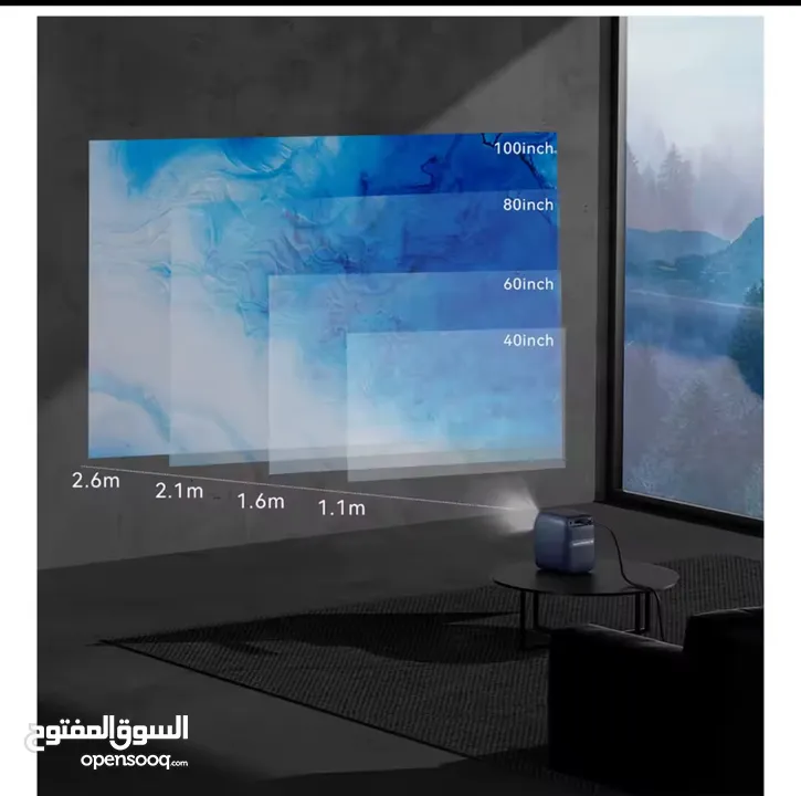 بروجيكتور mi t2 الاصلي من شركه شاومي واجهه لغايه  3متر