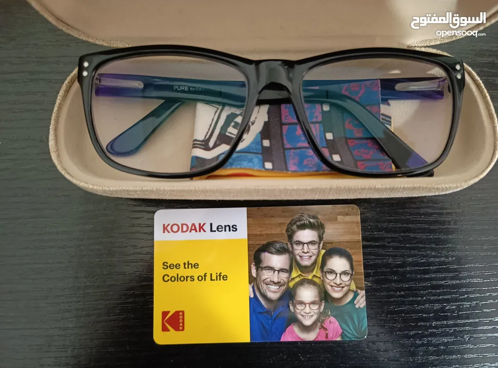 نظارة بعدسة من kodak اصلية للحماية من الاشعة ما فوق البنفسجية و تحت الحمراء الصادرة من شاشات الاجهزة