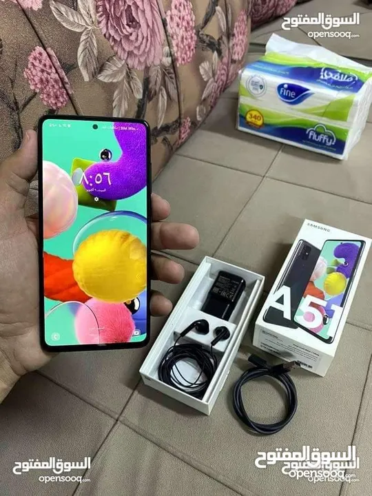 جهاز اخو الجديد Samsung A51 رام 8 جيجا 128 أغراضة والكرتونه الأصلية متوفر توصيل