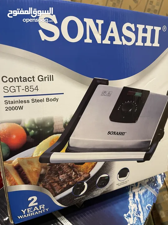 Sonashi SGT854, 4 Slice Contact Grill شواية كهربائية