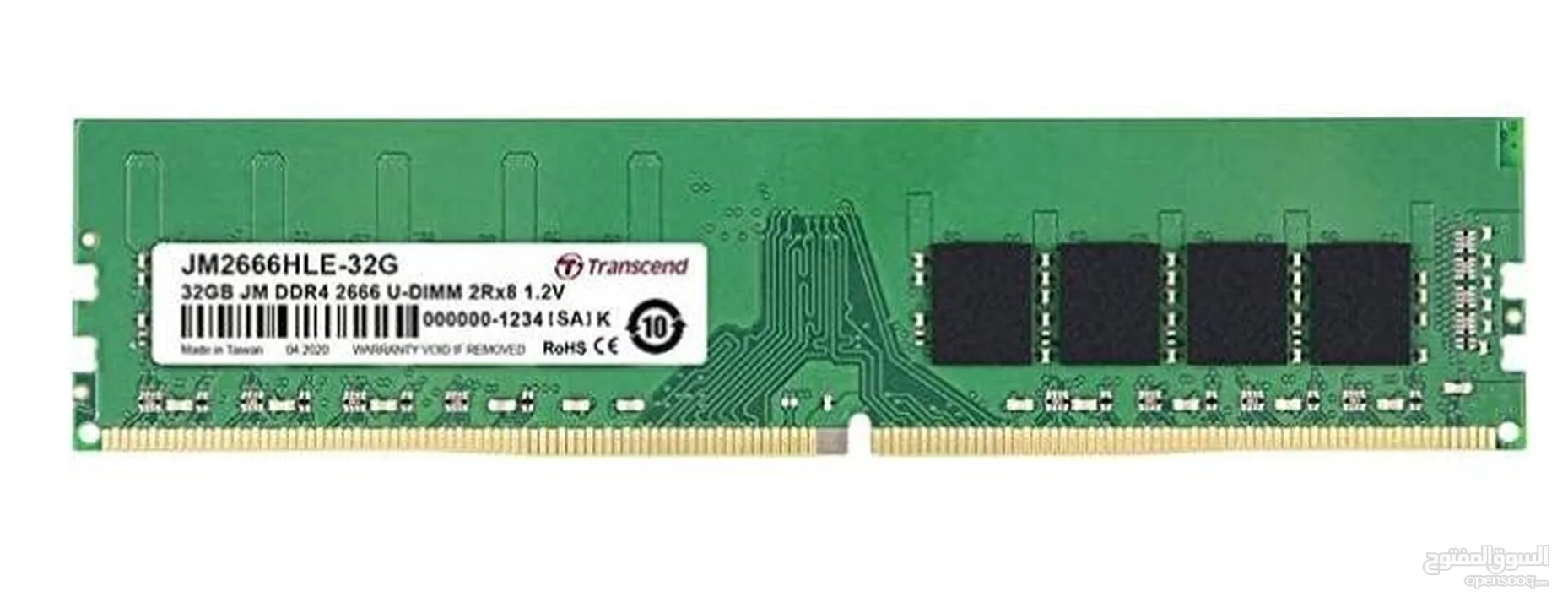 pc transcend DDR4 32 GB ram COMPUTER رامات كمبيوتر مكتبي 32 جيجا 