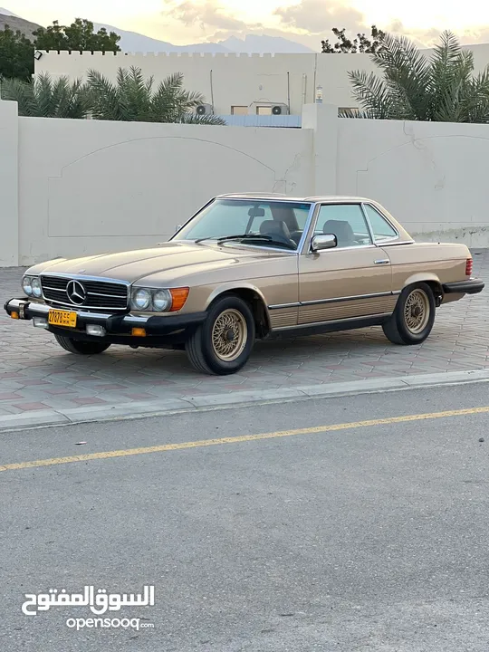 مرسيدس بنز SL380 موديل 1983 كلاسيك تسجيل جديد موتر قمه في النظافه