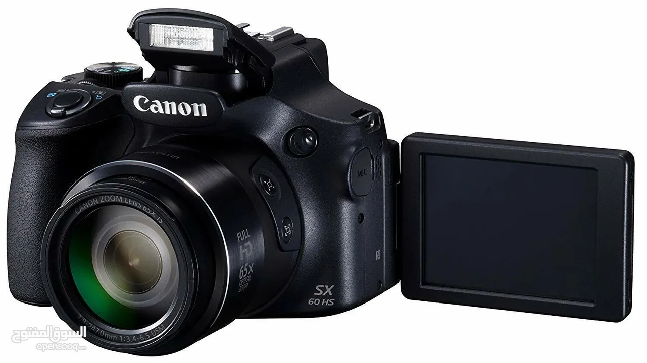 كاميرا نهايه 300$ زوم تقريب 65x WiFi .ومدخل ميك خارجي . موديل CanonSX60HS