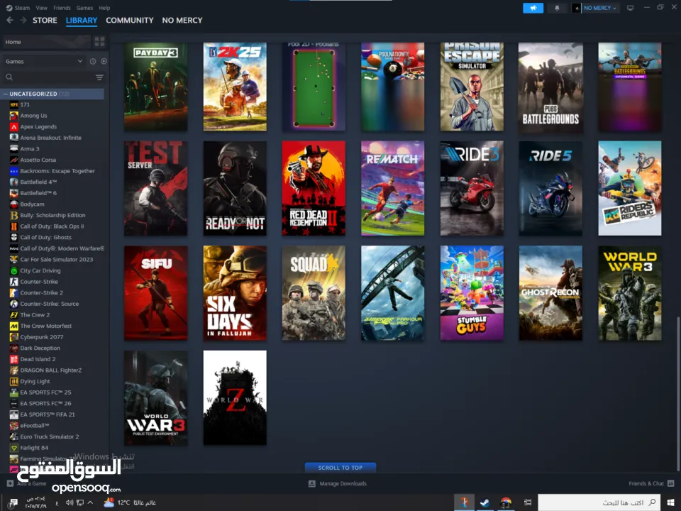حساب ستيم اسطووري بسعر حرقق عليه كل الالعاب الي ببالك