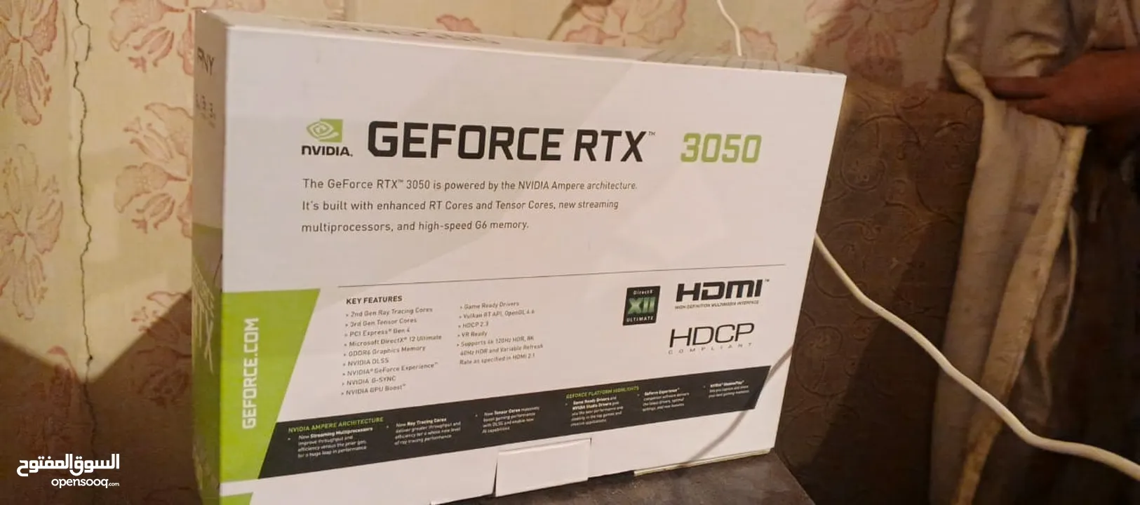 كرت شاشه  RTX3050 إستعمال (6) أشهر (سعر كرت الشاشه  180)