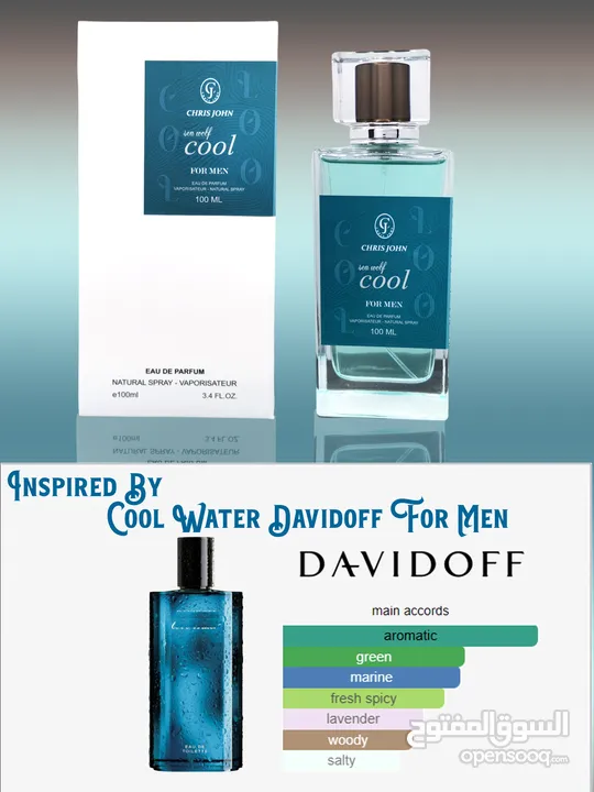 Paris Sea Wolf Cool For Men (Premium Collection) Inspired by Davidoff Cool Water for Men 100ml EDP