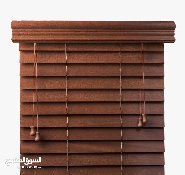 Wooden blind for offices and living room.