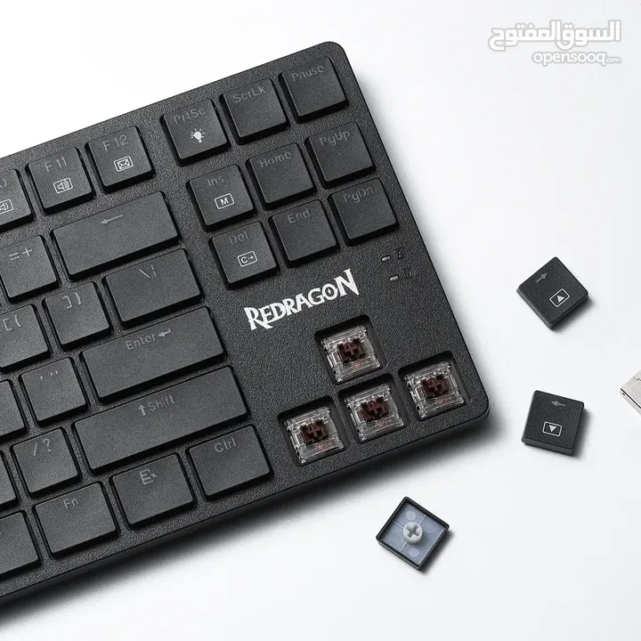 REDRAGON K539 ANUBIS 80% WIRELESS RGB MECHANICAL BROWN SWITCHES